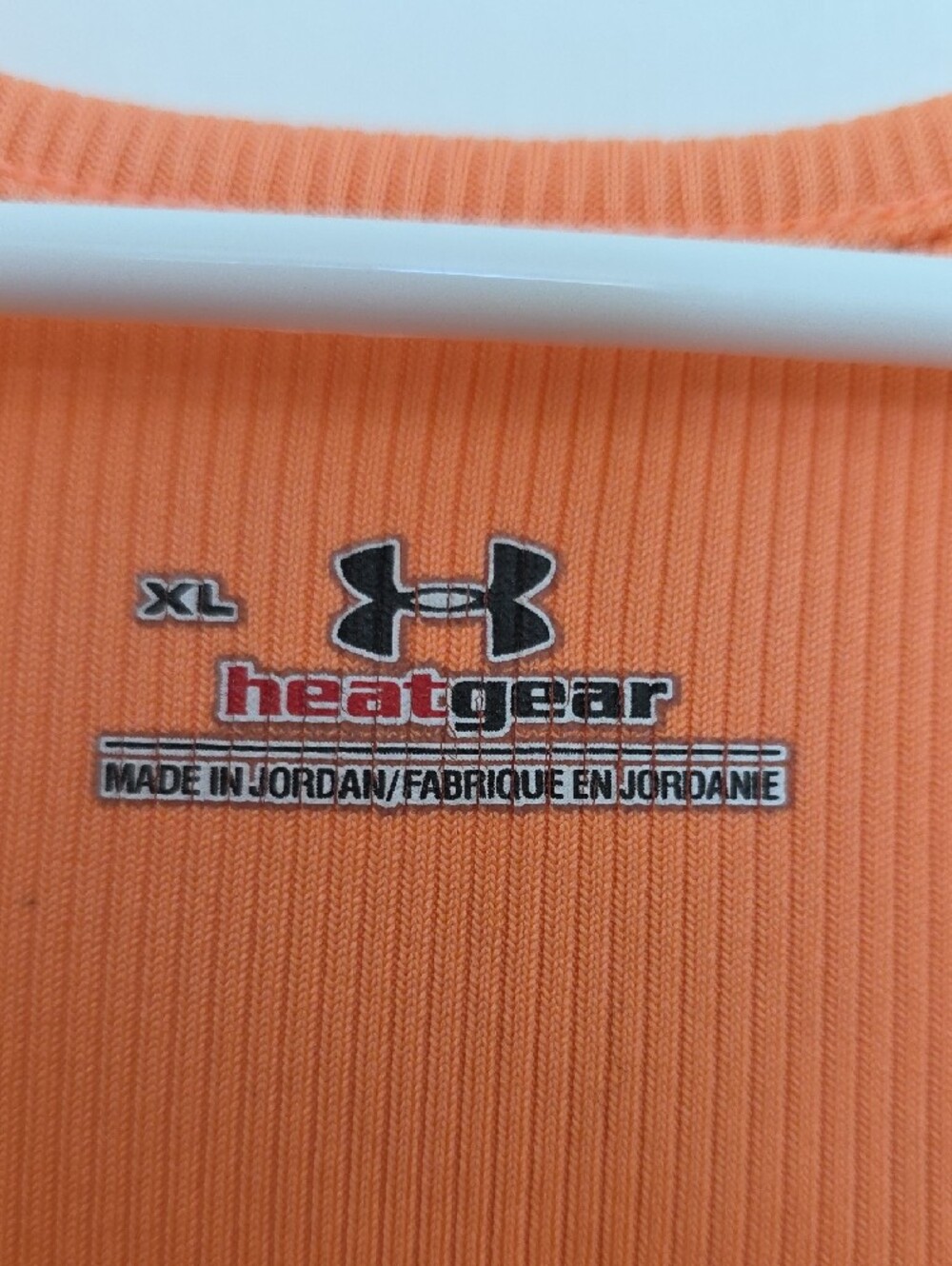 Under Armour Orange Ribbed Racerback Tank Top - Picture 2 of 3